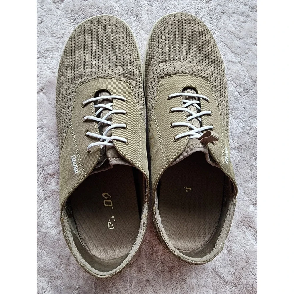 OluKai Nohea Moku Tan Boat Shoes Mens Size 12 Slip On Casual 10283-1020